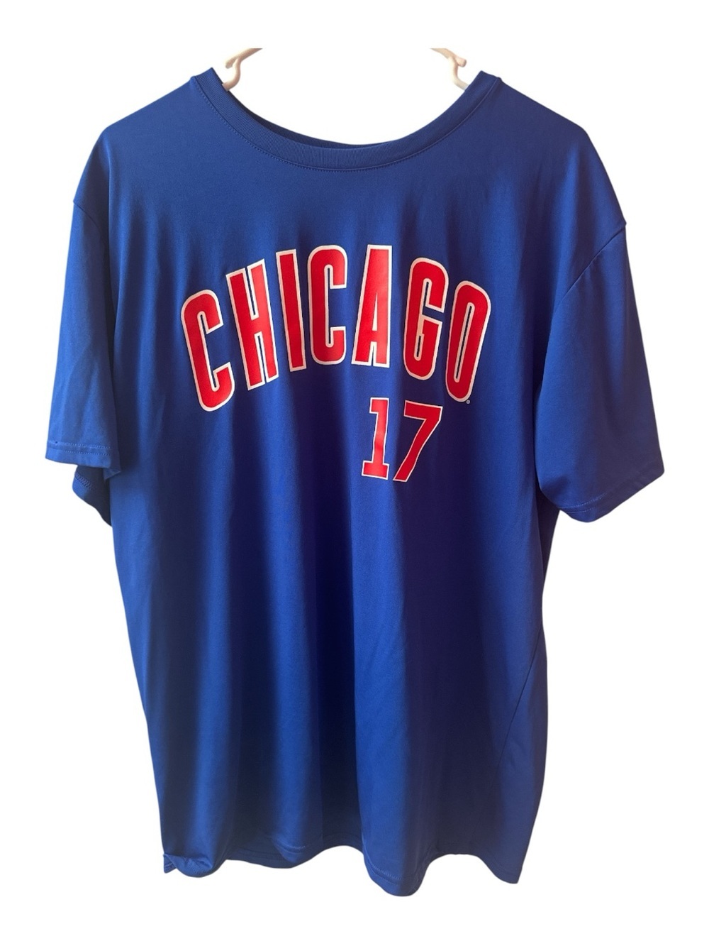 Chicago Cubs Kris Bryant #17 T-Shirt Lg MLB Genuine Merchandise Blue Red
